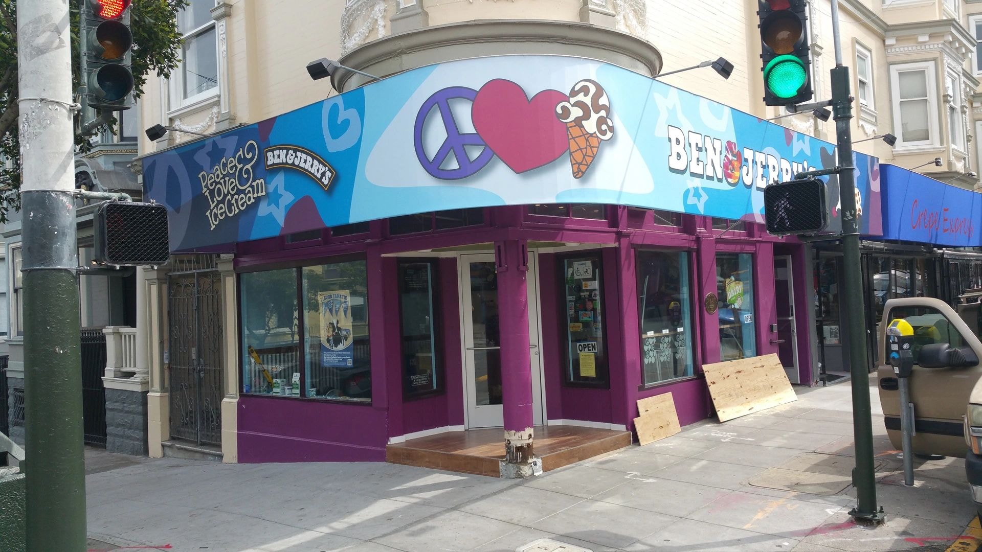 Ben & Jerry's commercial awning
